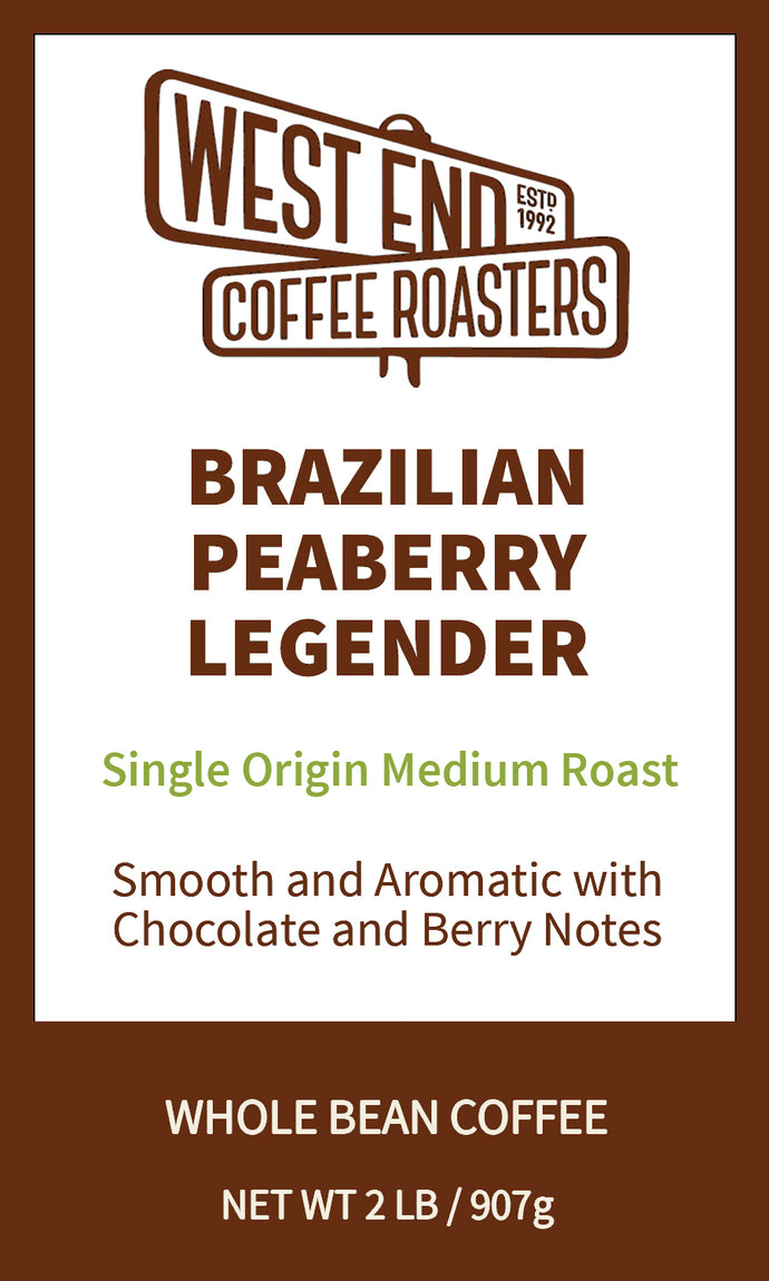 Brazilian Peaberry Legender (1) - 2 LB Bag WB (WHOLESALE)